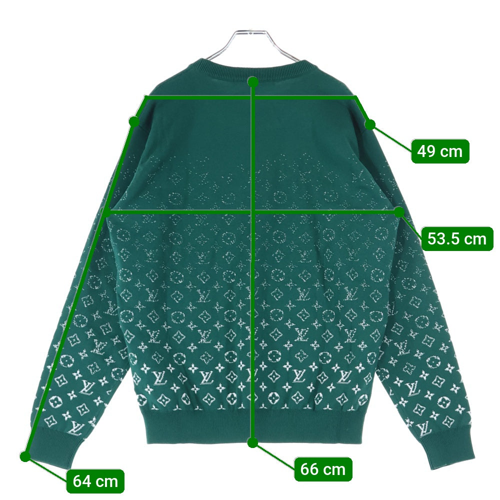 LOUIS VUITTON(ルイヴィトン) 23SS モノグラム グラディエント クルーネック スウェット トレーナー グリーン RM231Q USO HKN44W