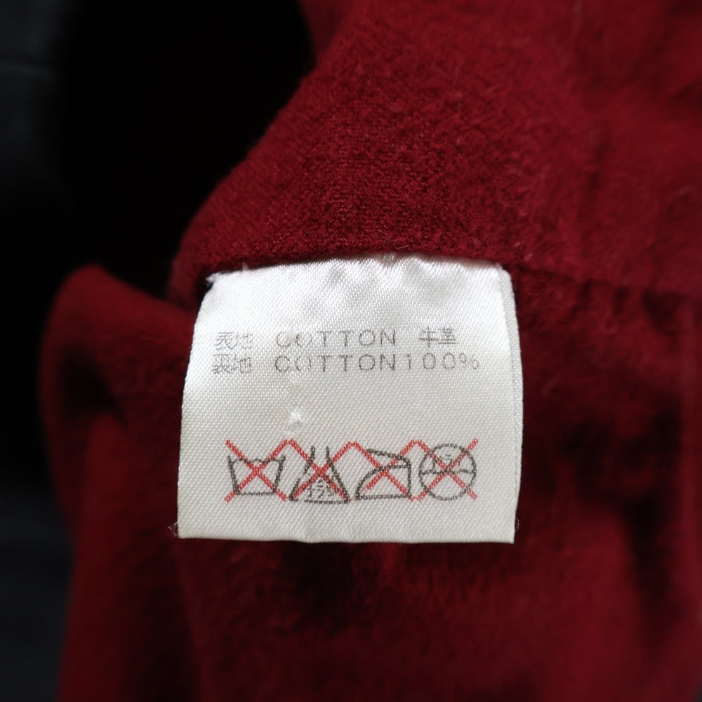 CALEE(キャリー) ウール ジップアップ レザー切り替え ワークジャケット ブラック