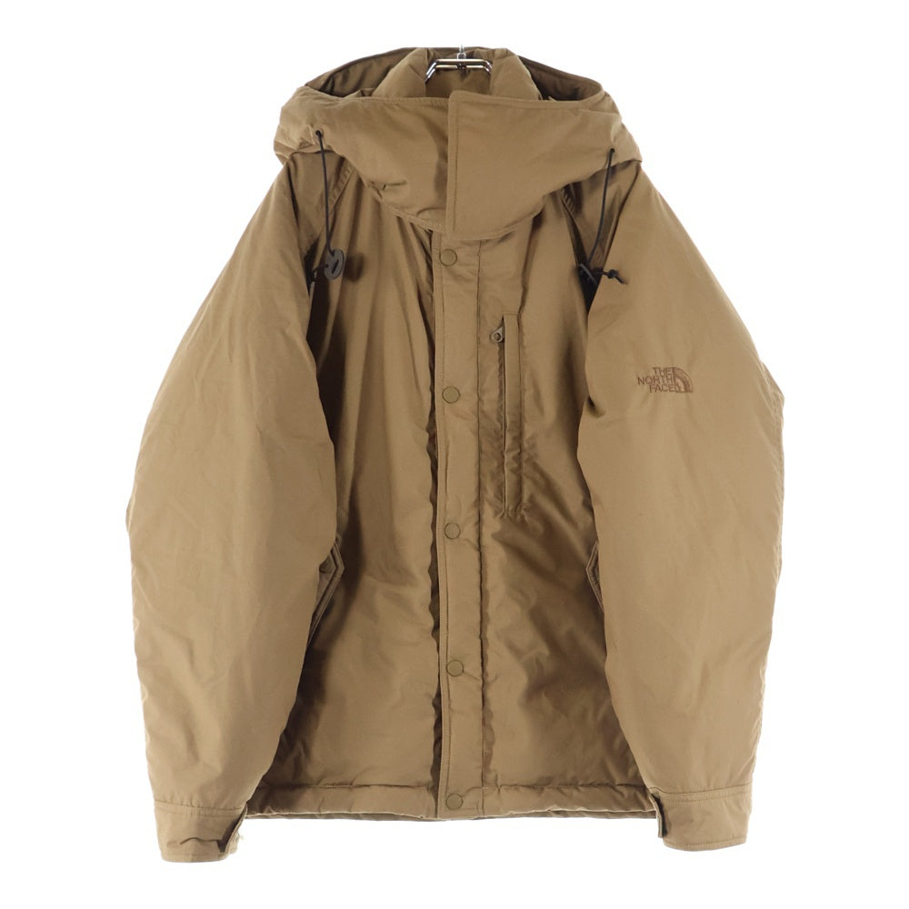 THE NORTH FACE PURPLE LABEL(ノースフェイスパープルレーベル) ロゴ刺繍 フード付き ジップアップ ダウンジャケット ベージュ ND2279N