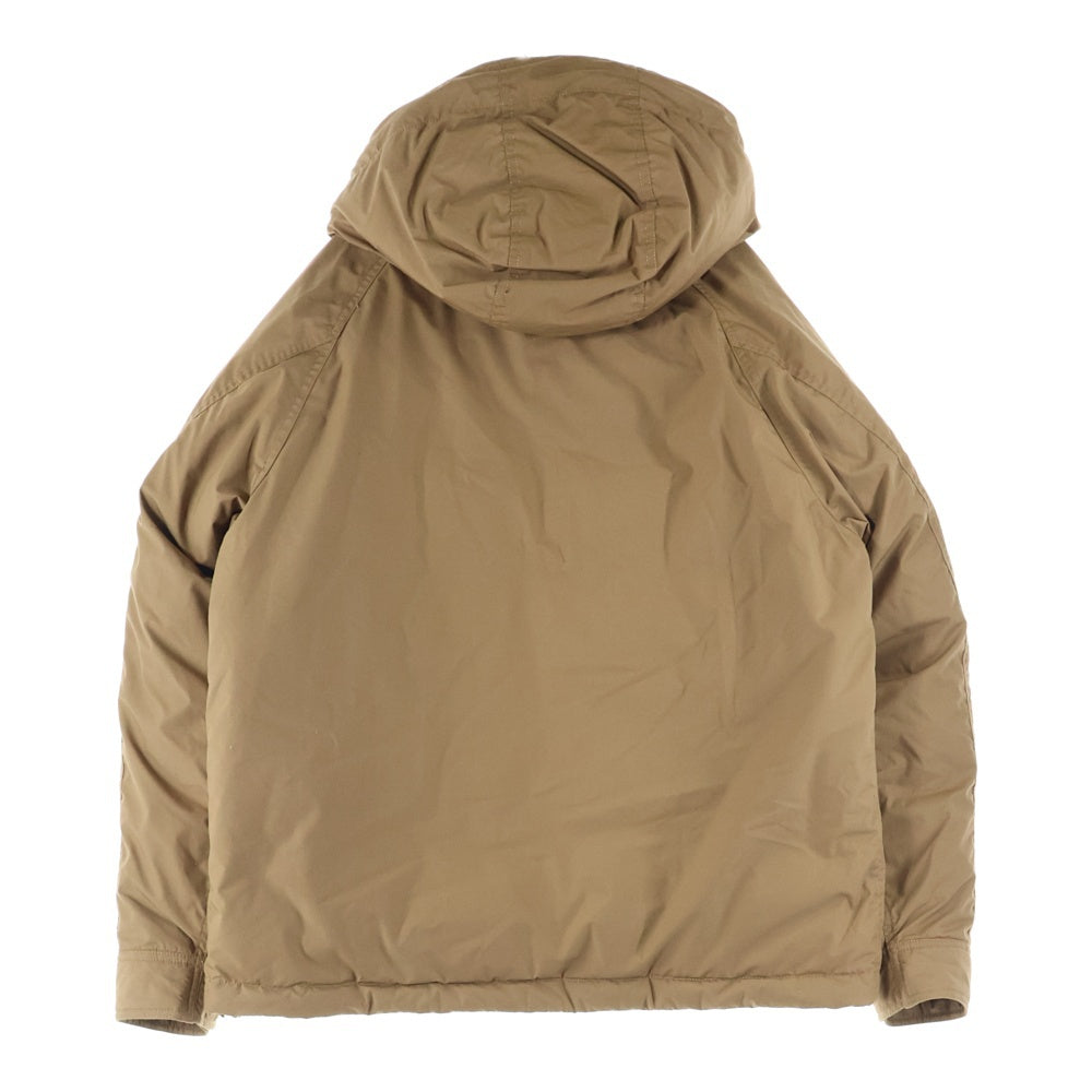 THE NORTH FACE PURPLE LABEL(ノースフェイスパープルレーベル) ロゴ刺繍 フード付き ジップアップ ダウンジャケット ベージュ ND2279N