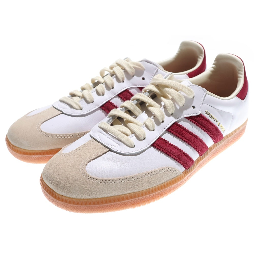 adidas(アディダス) SPORTY & RICH SAMBA OG スポーティアンドリッチ サンバOG ローカットスニーカー ホワイト/レッド US9.5/27.5cm IF5660
