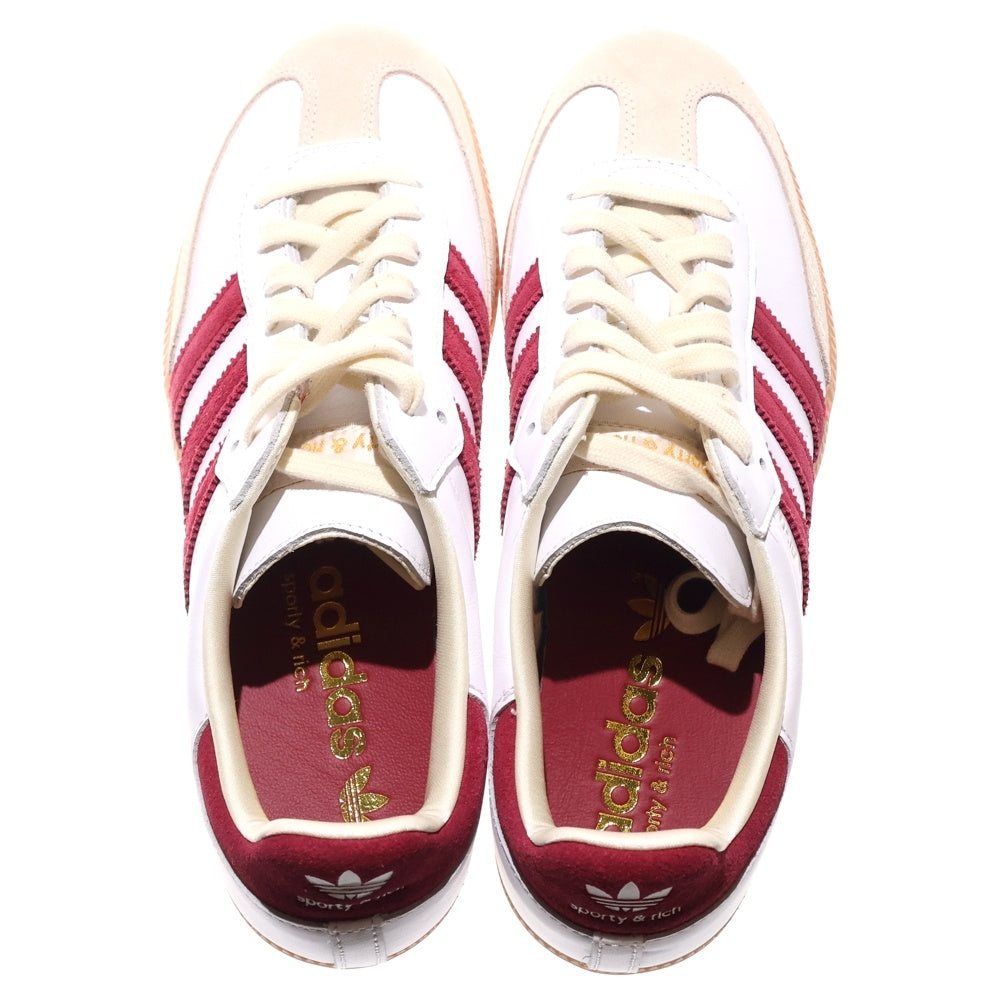 adidas(アディダス) SPORTY & RICH SAMBA OG スポーティアンドリッチ サンバOG ローカットスニーカー ホワイト/レッド US9.5/27.5cm IF5660