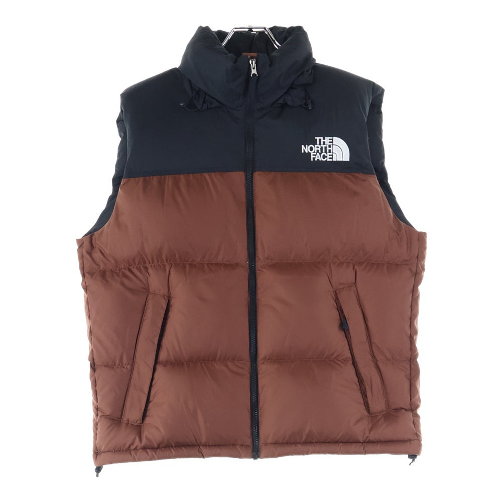 THE NORTH FACE(ザノースフェイス) NUPTSE VEST ロゴエンブロイダリー ヌプシダウンベスト ブラウン/ブラック ND92338