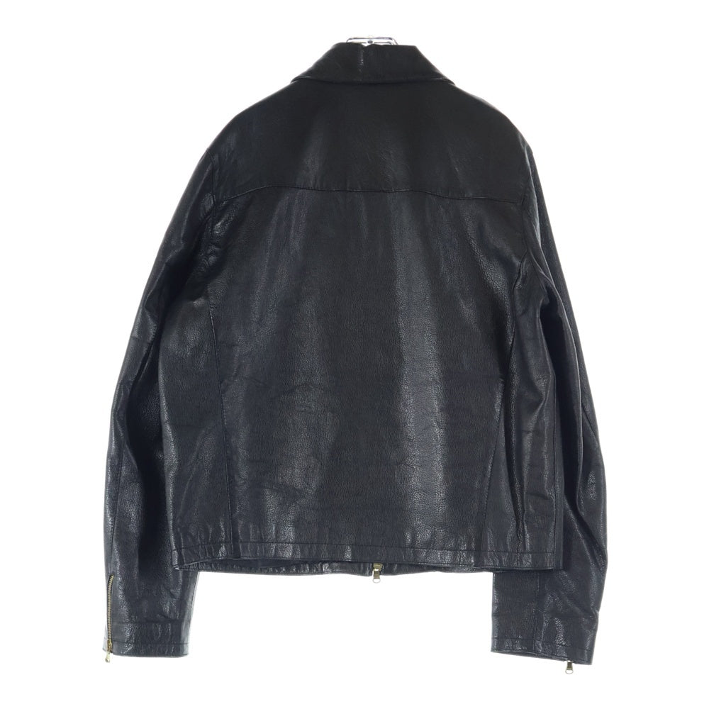 Cinquanta(チンクアンタ) ジップアップ レザージャケット ブラック 3624
