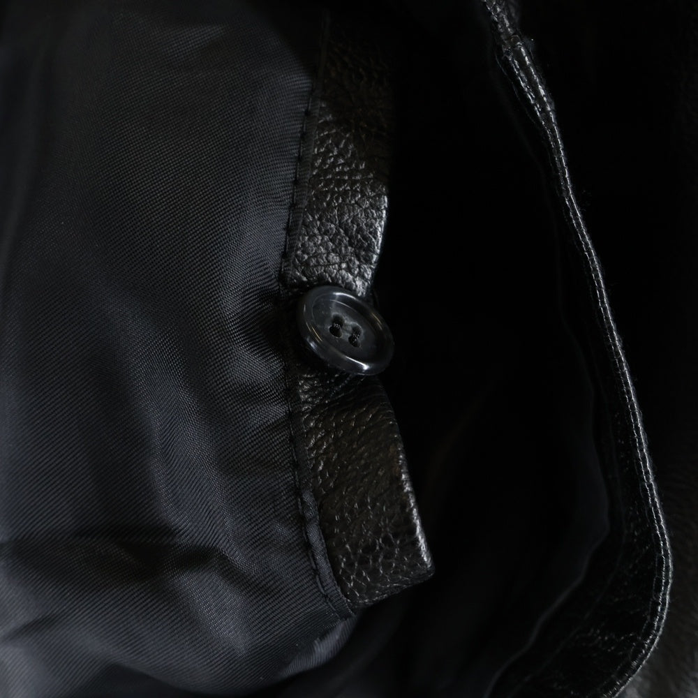 Cinquanta(チンクアンタ) ジップアップ レザージャケット ブラック 3624