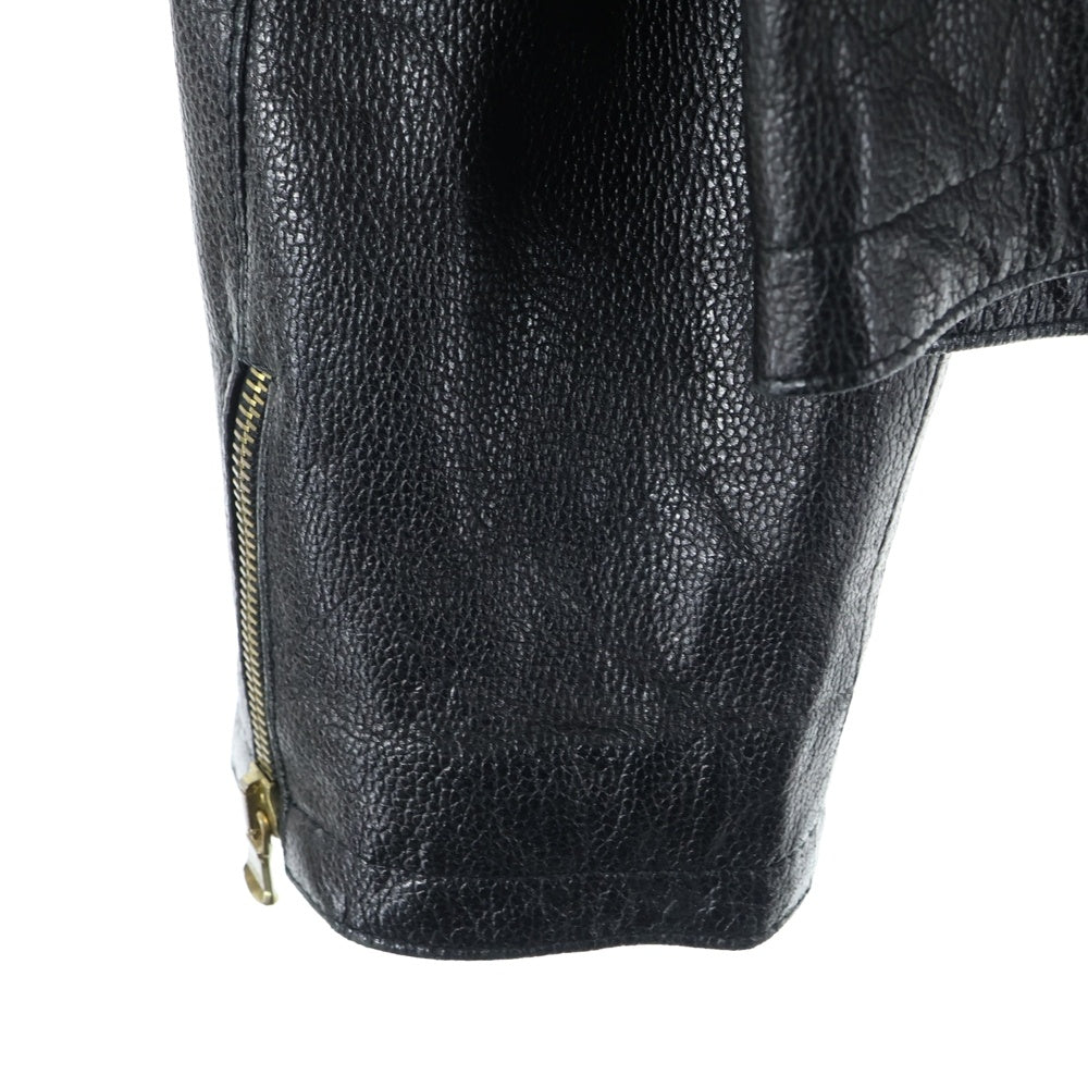 Cinquanta(チンクアンタ) ジップアップ レザージャケット ブラック 3624