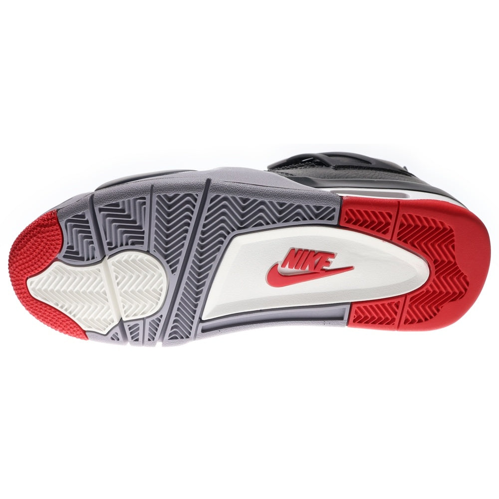 NIKE(ナイキ) AIR JORDAN 4 RETRO BRED REIMAGINED エアジョーダン レトロ ブレッドリイマジンド ハイカットスニーカー ブラック/レッド US9.5/27.5cm FV5029-006