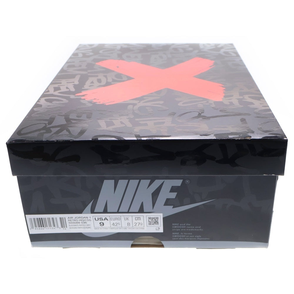 NIKE(ナイキ) AIR JORDAN 1 HIGH OG REBELLIONAIRE エアジョーダン1 リベリオネア ハイカットスニーカー グレー US9/27cm 555088-036