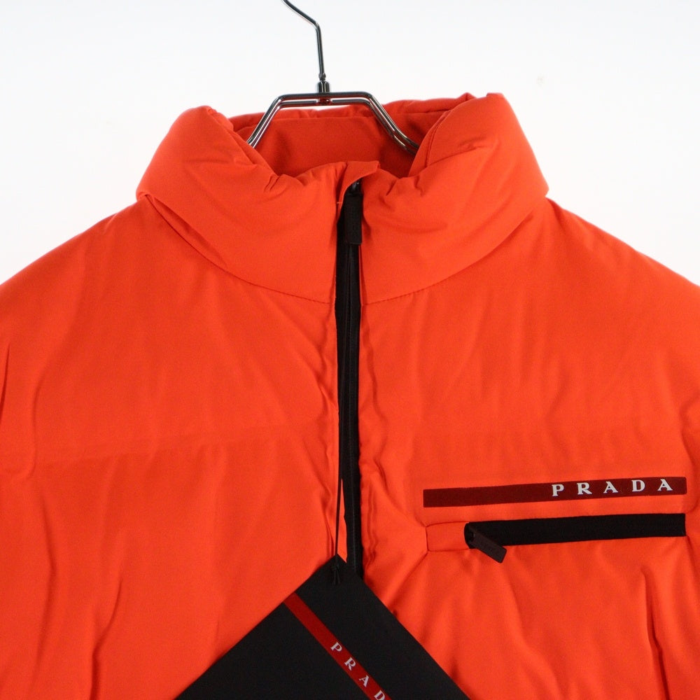 PRADA(プラダ) ラバーロゴ タウンカモ ナイロンフーデッドダウン