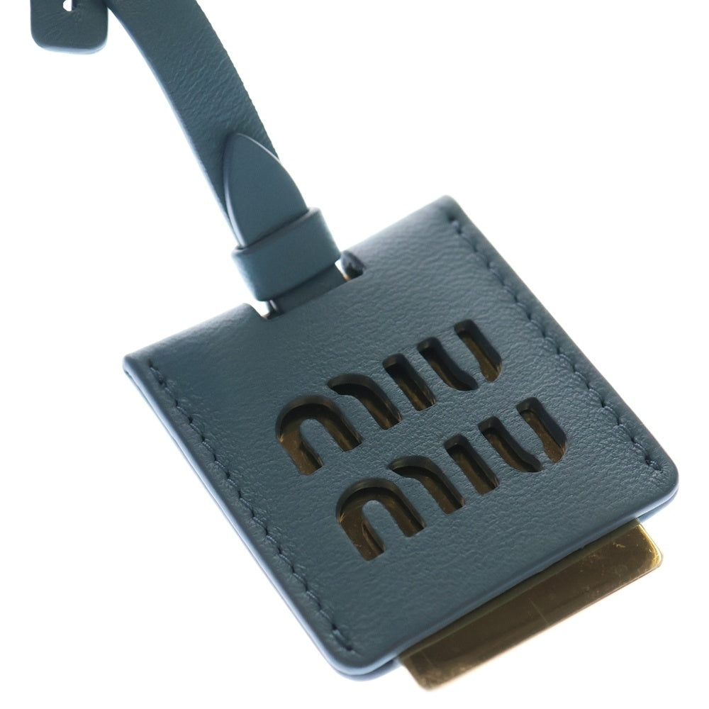 miumiu(ミュウミュウ) マテラッセ メタルロゴプレート レザーチェーンショルダーバッグ レディース