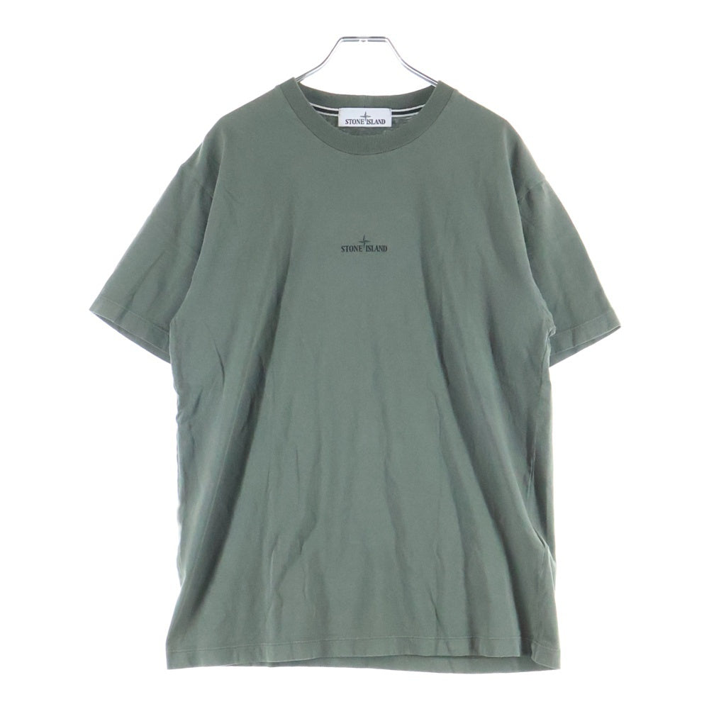 STONE ISLAND(ストーンアイランド) フロントロゴプリント クルーネック半袖Tシャツカットソー
