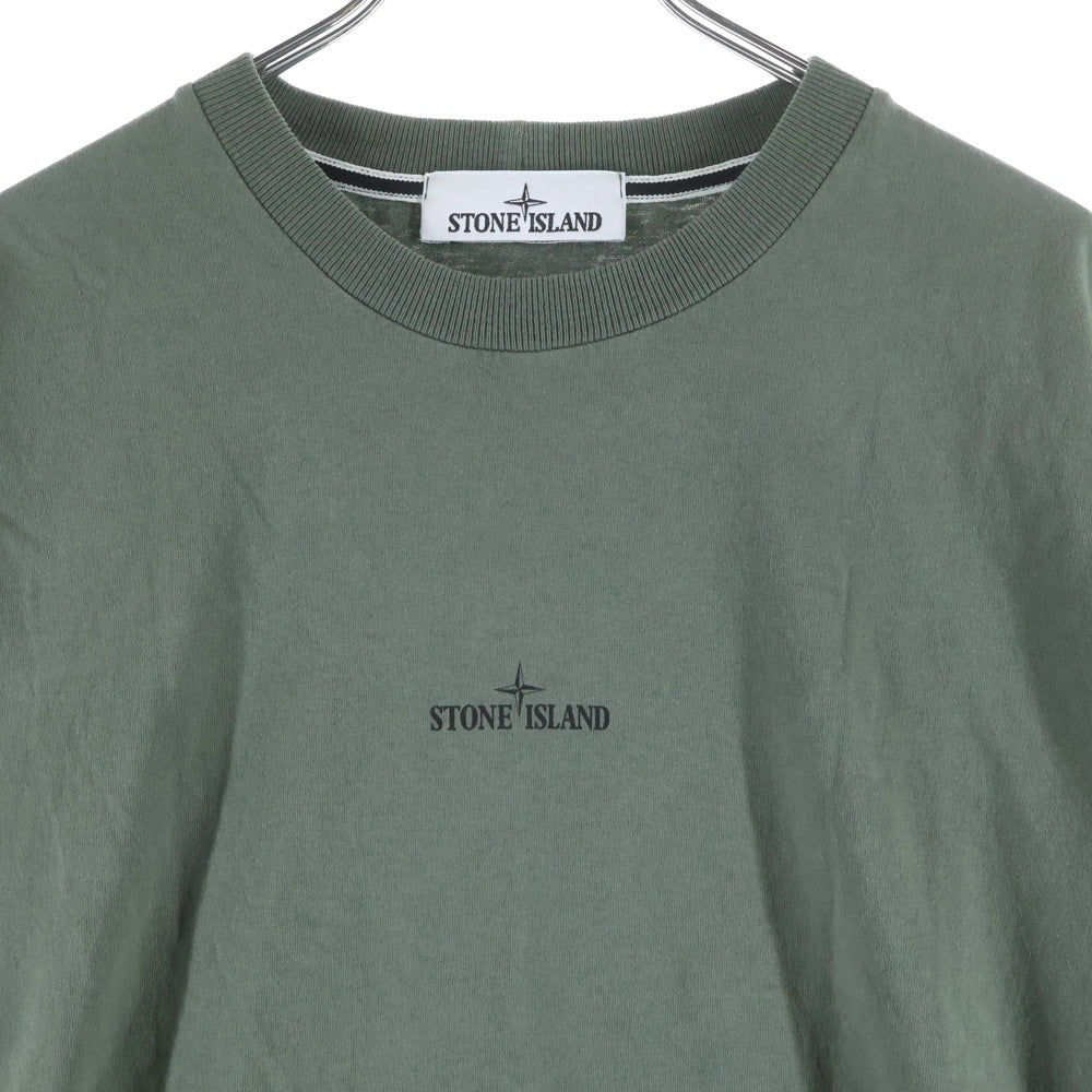 STONE ISLAND(ストーンアイランド) フロントロゴプリント クルーネック半袖Tシャツカットソー
