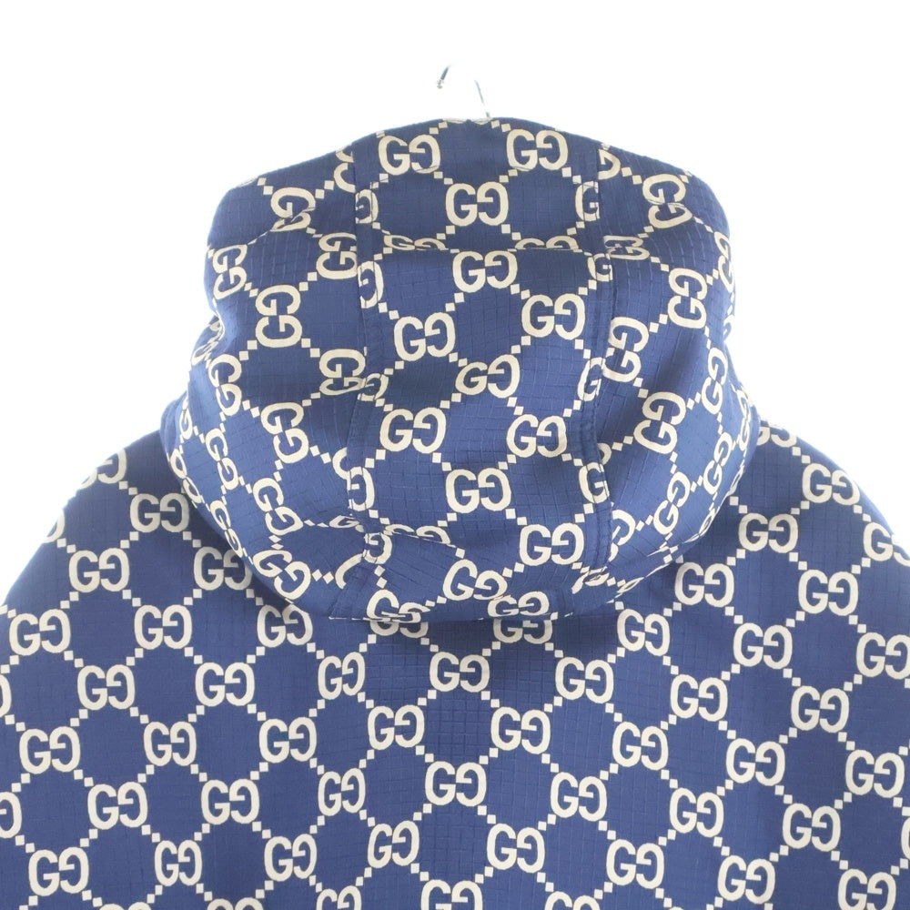GUCCI(グッチ) GG総柄 中綿 フーデッドジャケット パーカー ネイビー 742811 Z8BJG