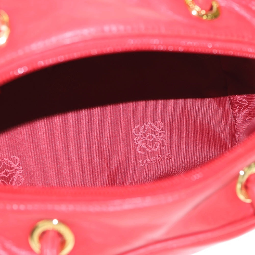 LOEWE(ロエベ) アナグラムロゴ刻印 ナッパレザー ハンドバッグ レッド