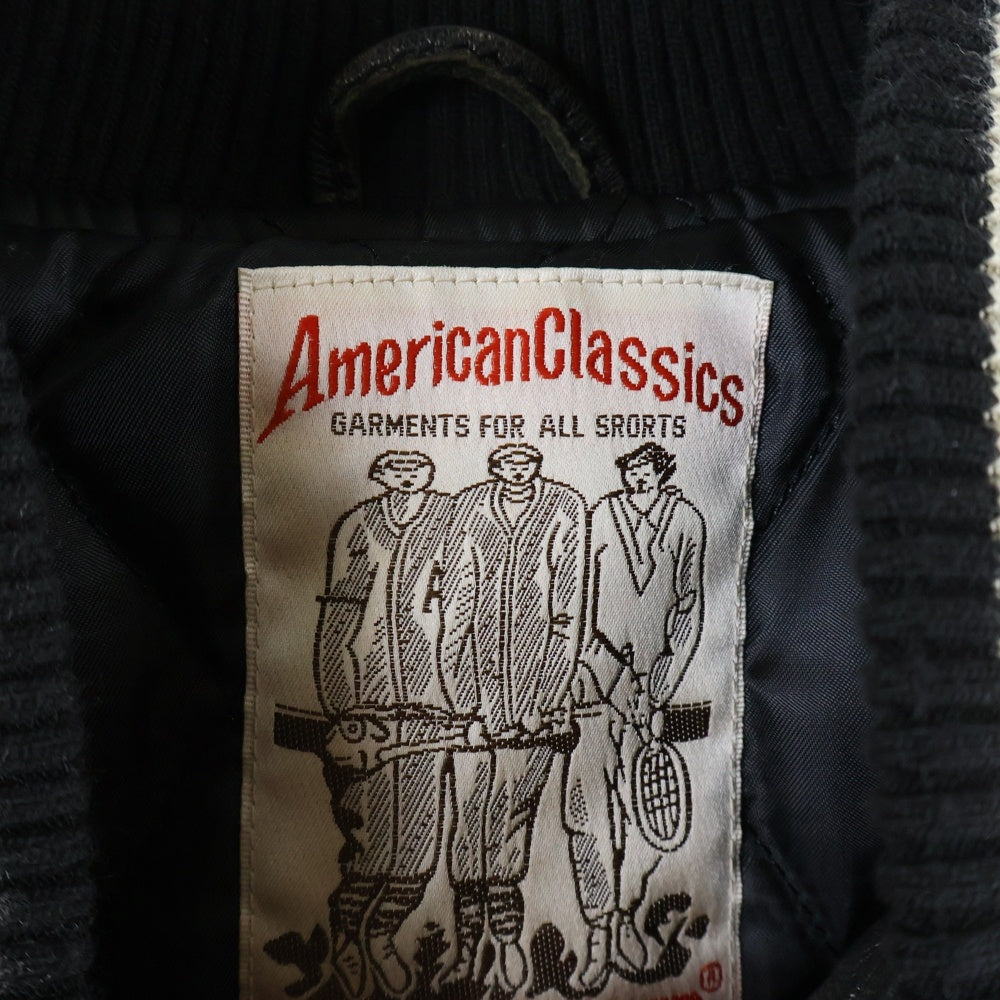 AVIREX(アヴィレックス) American Classics ロゴ刺繍ラムレザー