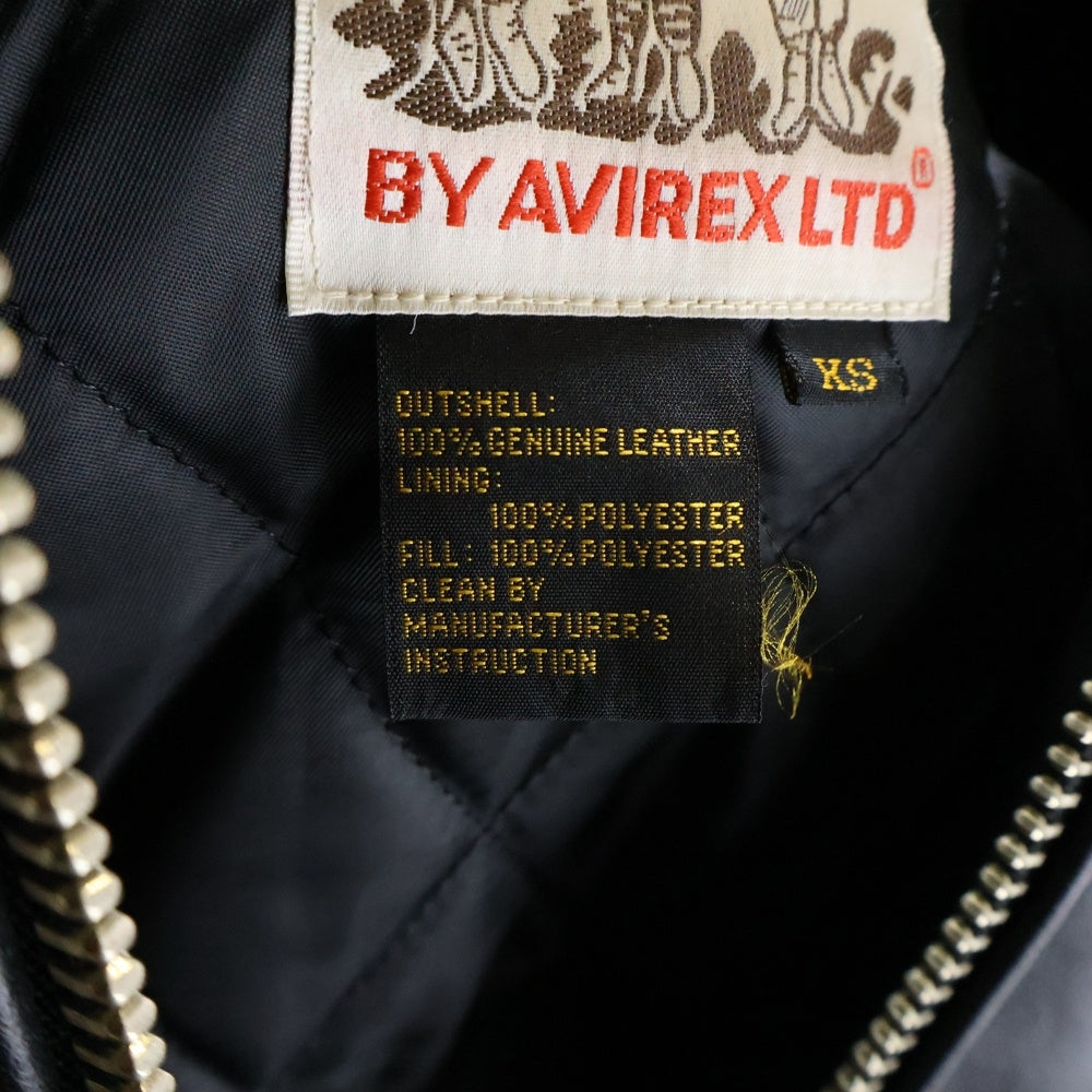 AVIREX(アヴィレックス) American Classics ロゴ刺繍ラムレザー
