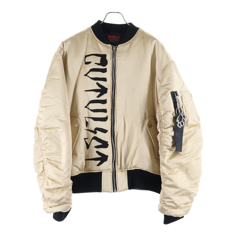 cvtvlist(カタリスト) BIG LOGO MA-1 ビッグロゴ エムエーワン ジップアップジャケット ベージュ 2401110101