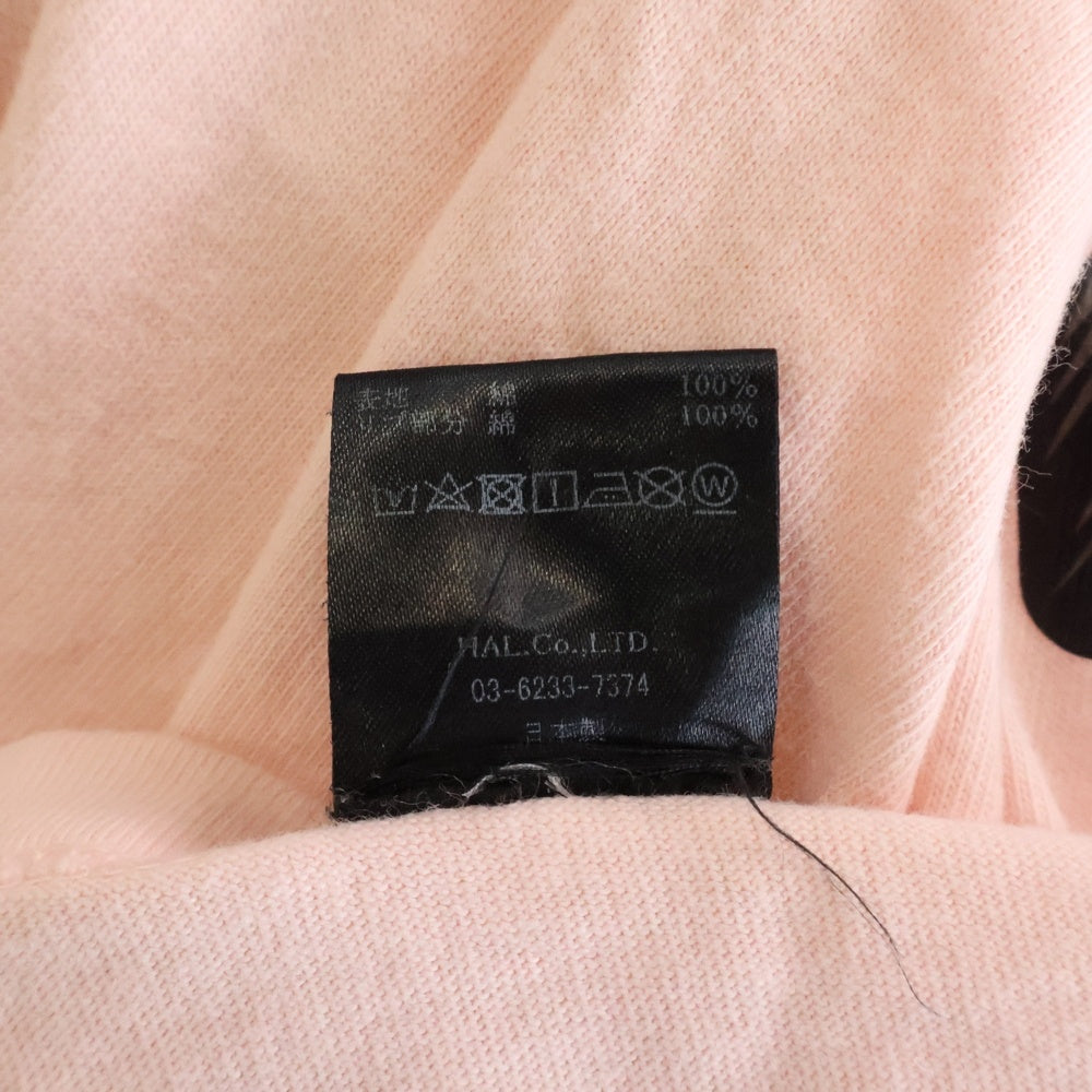 cvtvlist(カタリスト) ペイント グラフィックプリント クルーネック 長袖Tシャツ カットソーピンク 240109OS06