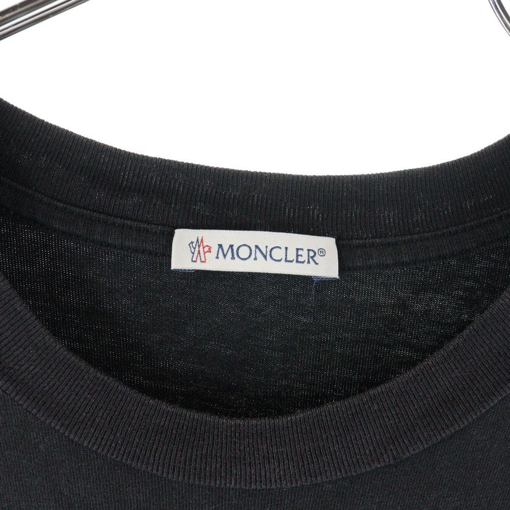 MONCLER(モンクレール) ロゴプリント クルーネック半袖Tシャツカットソー ブラック I10918C00029