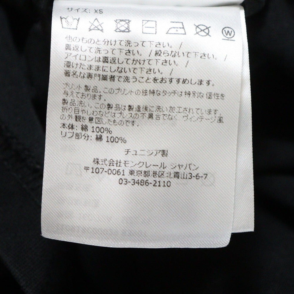 MONCLER(モンクレール) ロゴプリント クルーネック半袖Tシャツカットソー ブラック I10918C00029