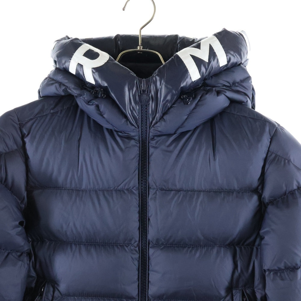 MONCLER(モンクレール) SALZMAN サルズマン ワッペンロゴ フーデッド ジップアップダウンジャケット ネイビー G20911A00009 53048