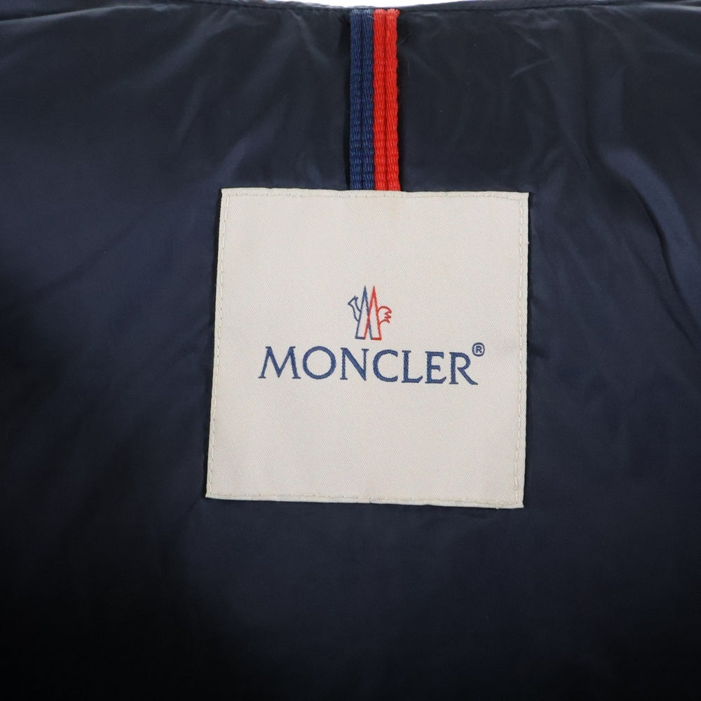 MONCLER(モンクレール) SALZMAN サルズマン ワッペンロゴ フーデッド ジップアップダウンジャケット ネイビー G20911A00009 53048