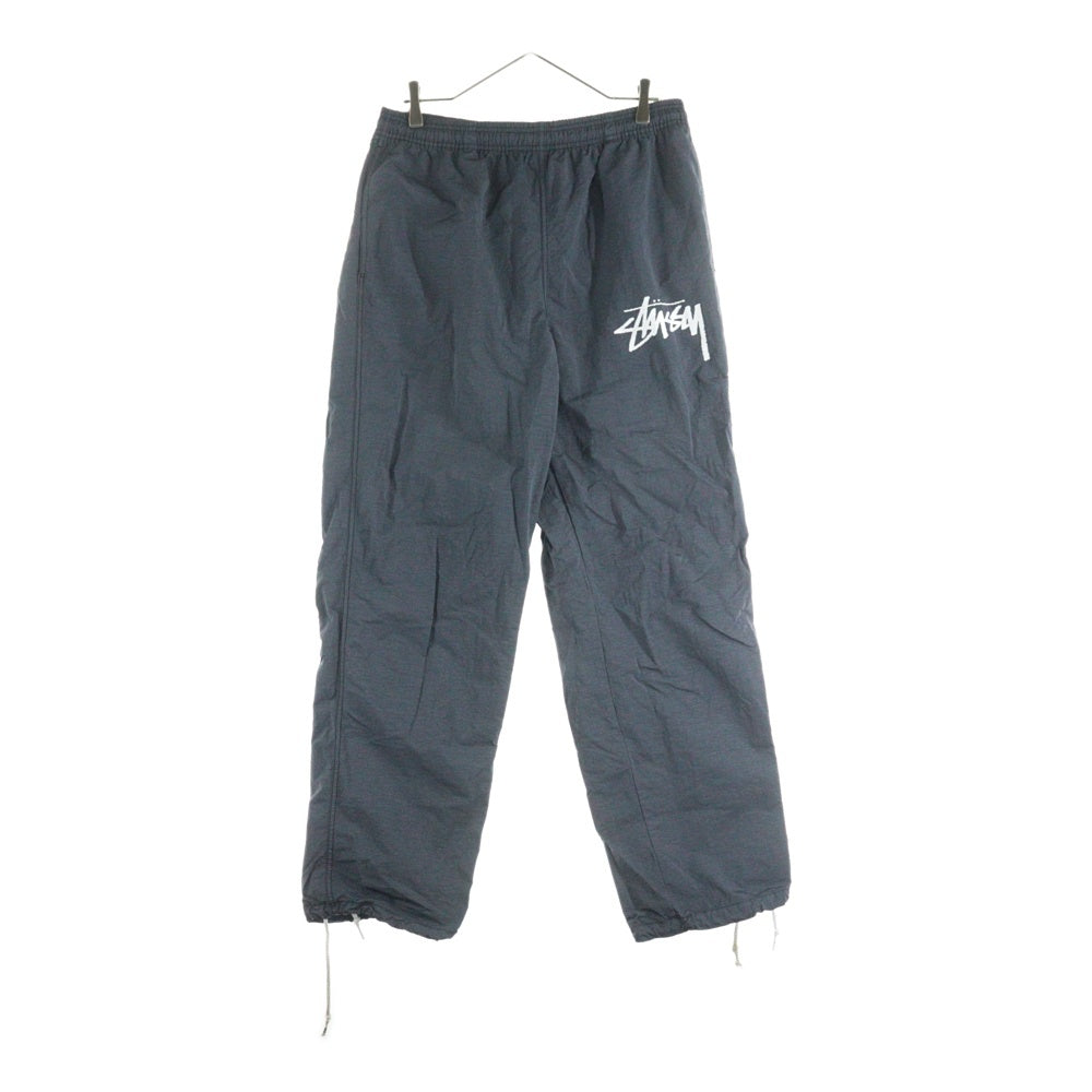 STUSSY(ステューシー) ×NIKE Beach Pant Off Noir ロゴプリント ナイロンパンツ ブラック CT4316-045