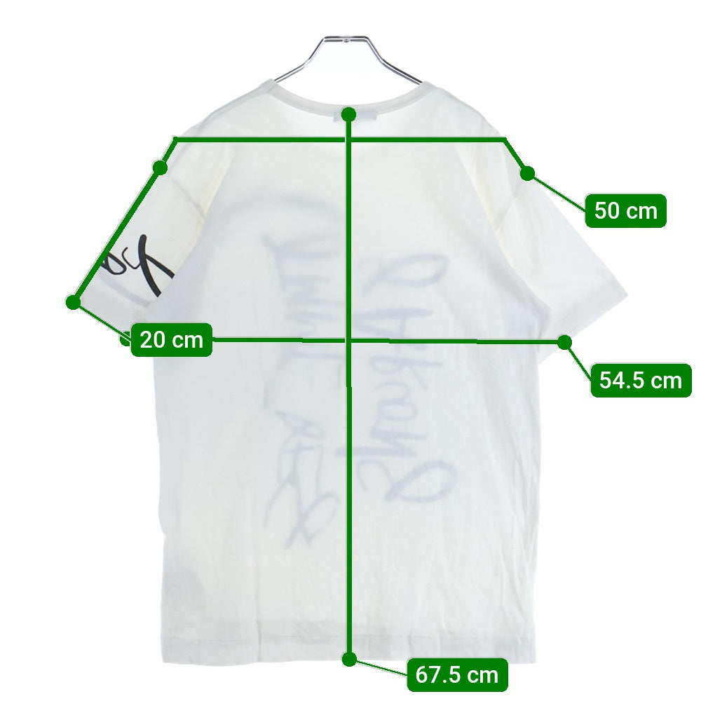 COMME des GARCONS(コムデギャルソン) ロゴプリント クルーネック半袖Tシャツカットソー ホワイト OK-T106
