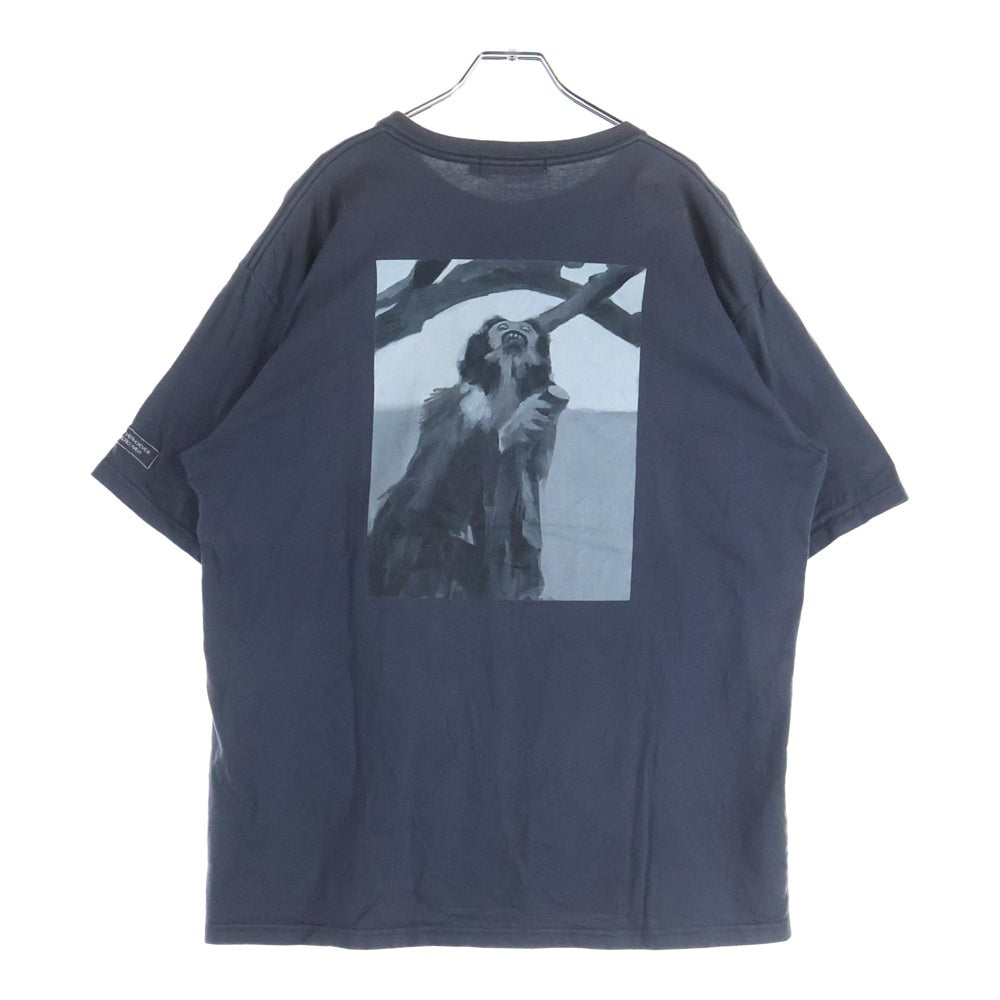 UNDERCOVER(アンダーカバー) Helen Verhoeven 袖刺繍 クルーネック半袖Tシャツカットソー ネイビー UC1D3813