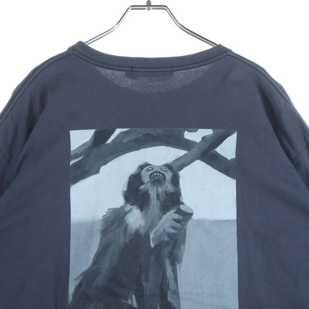 UNDERCOVER(アンダーカバー) Helen Verhoeven 袖刺繍 クルーネック半袖Tシャツカットソー ネイビー UC1D3813