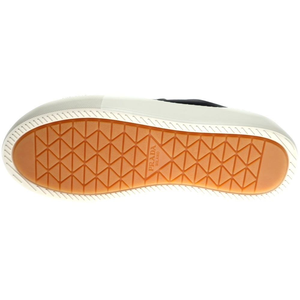 PRADA(プラダ) トライアングルロゴ コットンキャンバス ローカットスニーカー レディース ブラック 1E407N