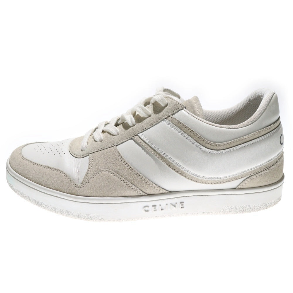 CELINE(セリーヌ) スウェード切り替え レザーローカットスニーカー ホワイト 349223721C.09OP
