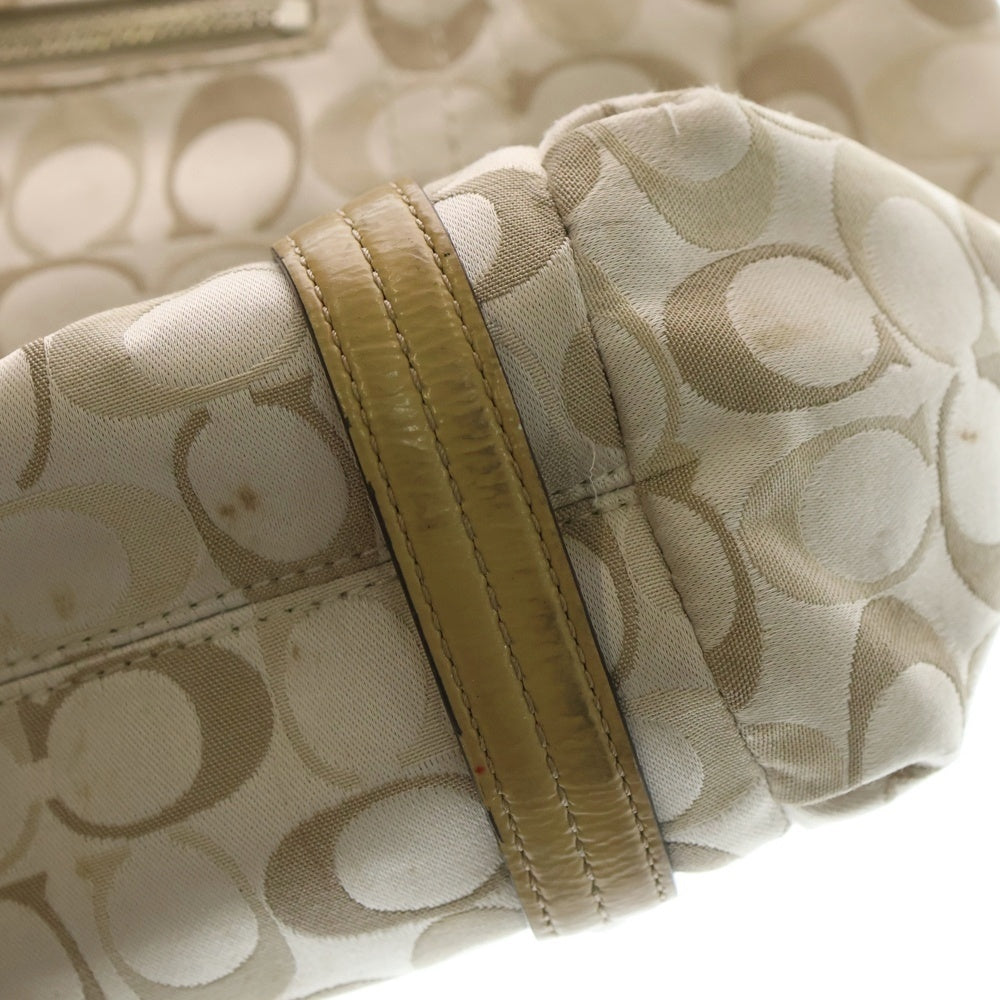 COACH(コーチ) シグネチャー 2WAY トートショルダーバッグ アイボリー コーチ F-17580 レディース