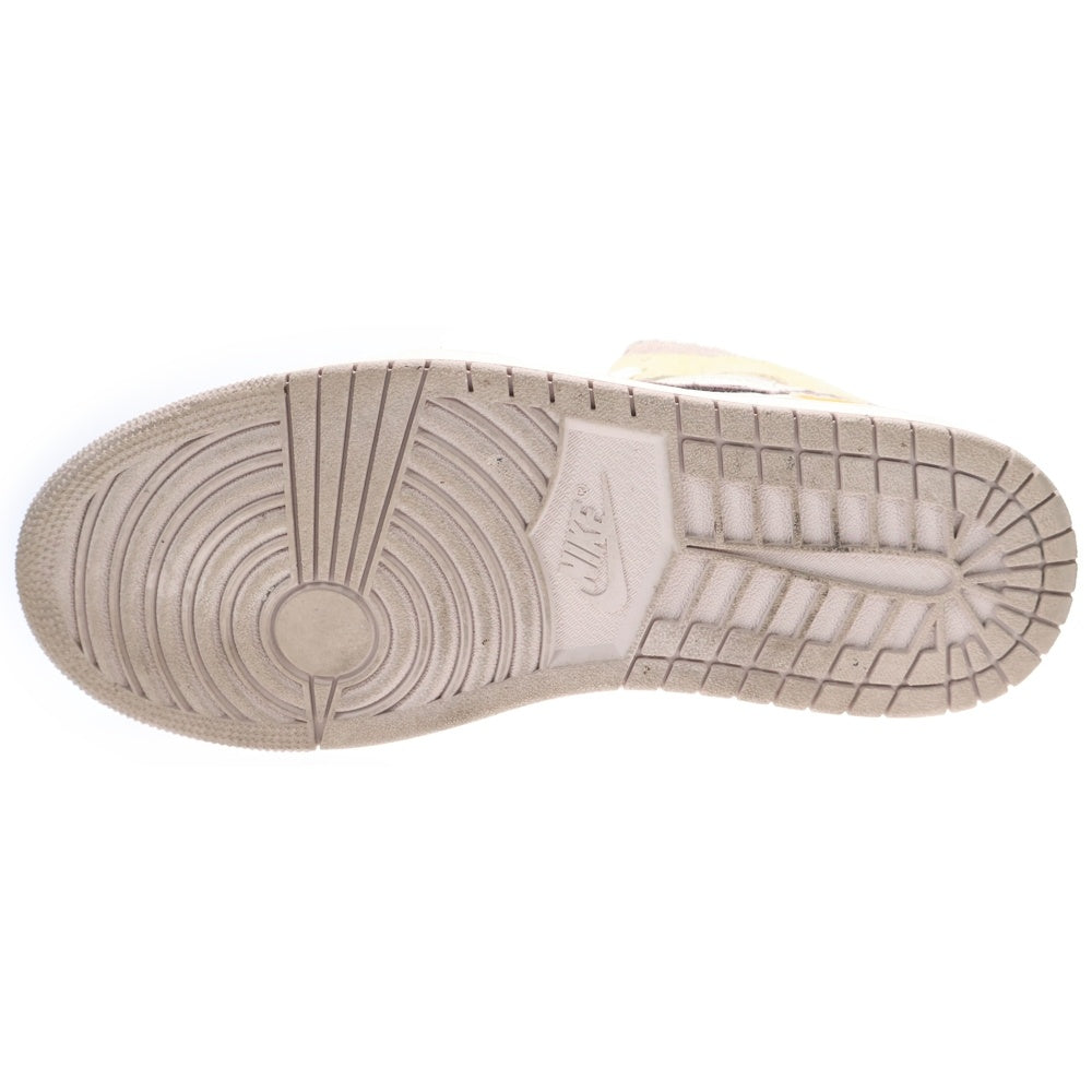 NIKE(ナイキ) Air Jordan 1 Mid SE Craft Inside Out エアジョーダン1 クラフト インサイドアウト ミッドカットスニーカー ホワイト/ブラウン US9/27cm DM9652-102