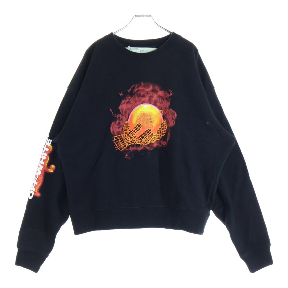 OFF-WHITE(オフホワイト) 19SS Hands Print Sweatshirt クルーネックスウェットトレーナー ブラック OMBA035S19D25016