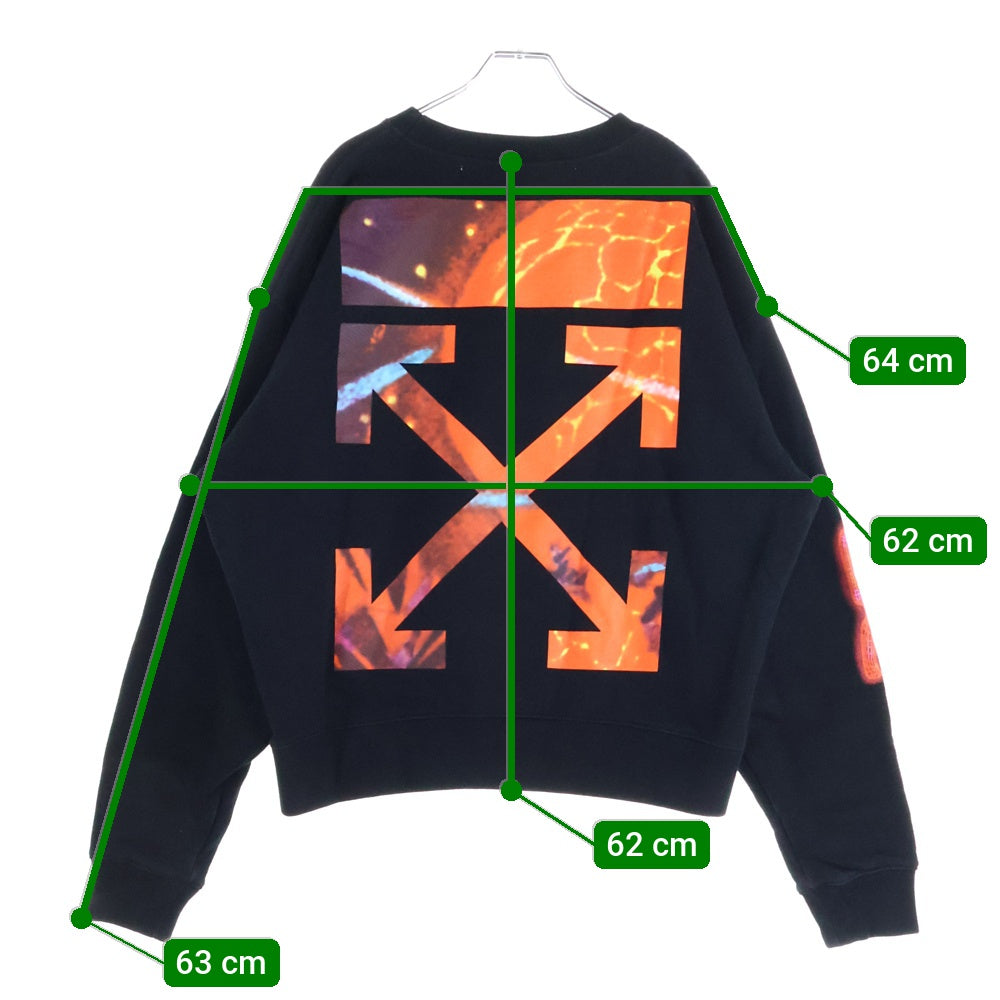 OFF-WHITE(オフホワイト) 19SS Hands Print Sweatshirt クルーネックスウェットトレーナー ブラック OMBA035S19D25016