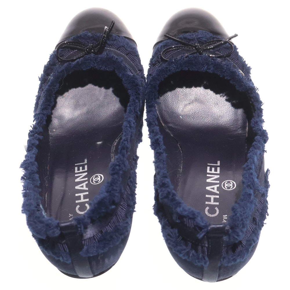 CHANEL(シャネル) リボン レースデザイン ハイヒール パンプス レディース ネイビー G28241Y01018