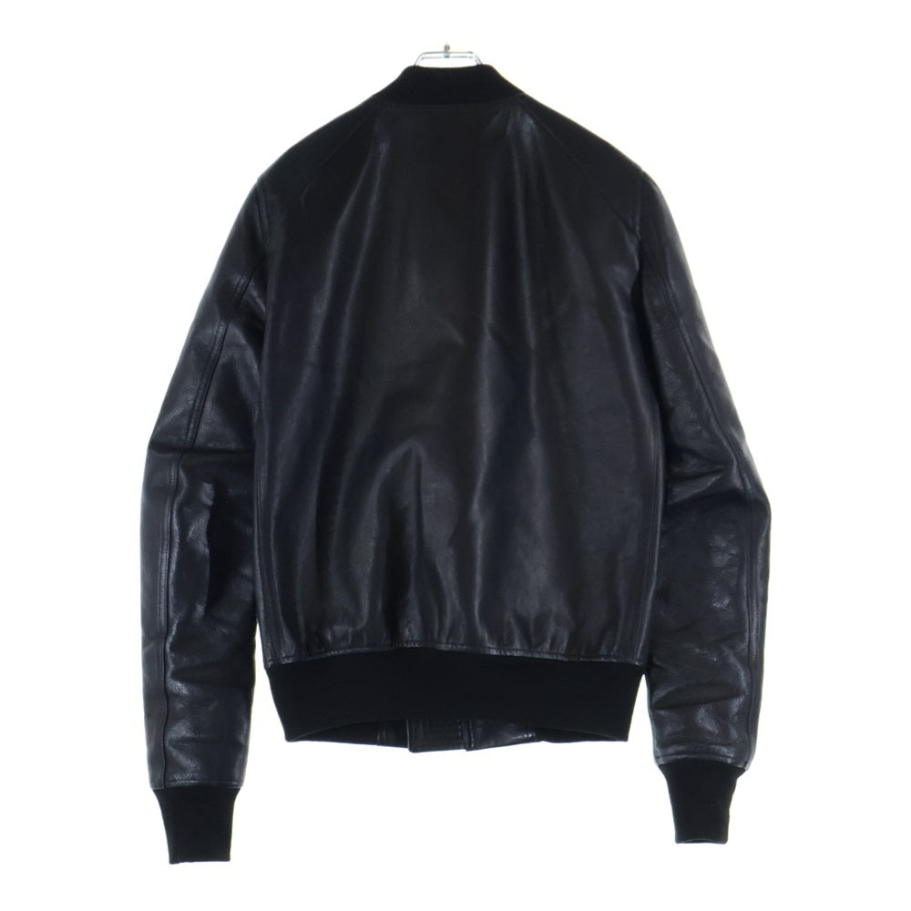 Rick Owens(リックオウエンス) 16SS ジップアップ レザーボンバージャケット ブラック RU16S3775-LCW