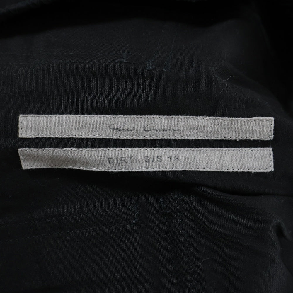 Rick Owens(リックオウエンス) 18SS PODS サルエルハーフカーゴパンツ ブラック RU18S5384-TE