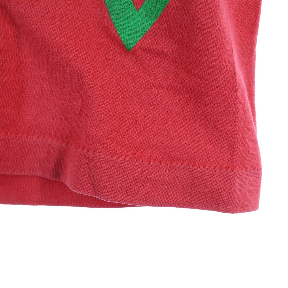 STUSSY(ステューシー) 80s VINTAGE ラスタライオン プリント クルーネック 半袖Tシャツ カットソー レッド