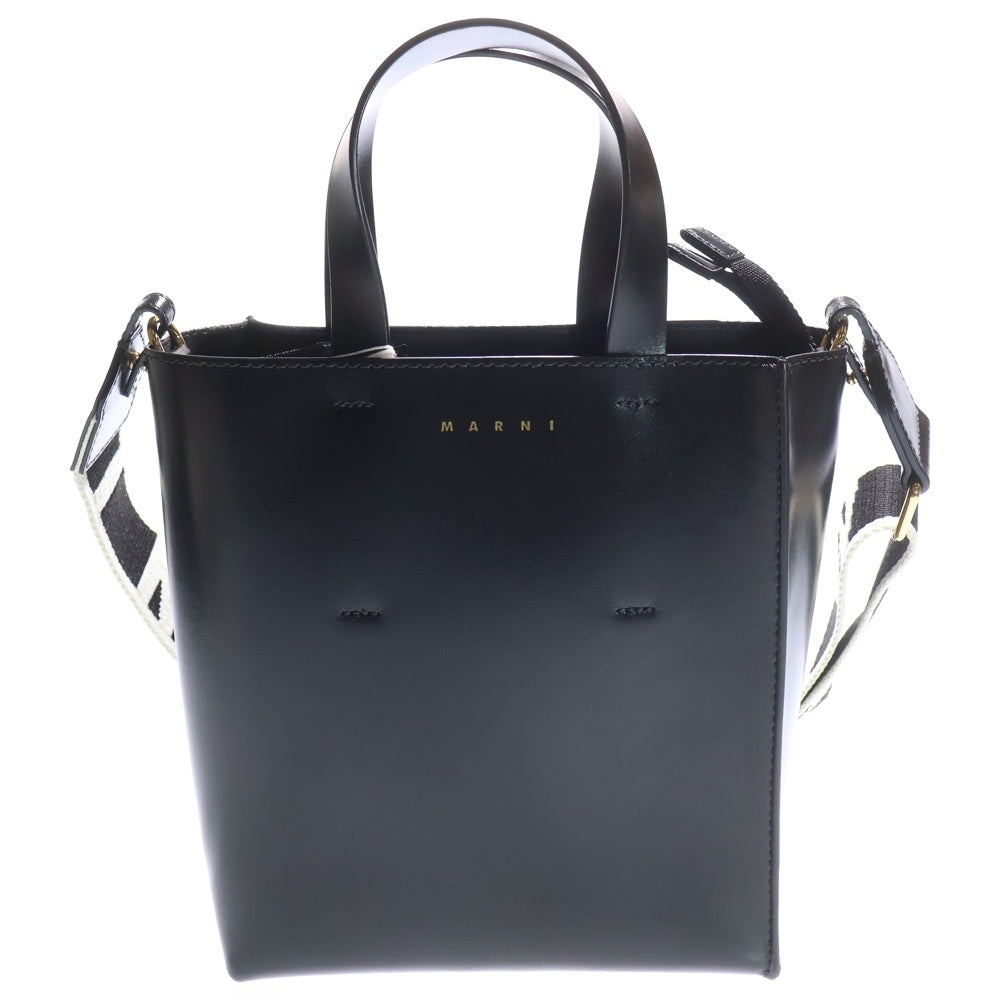 MARNI(マルニ) MUSEO BAG MINI ミュゼオ ミニ ショルダーベルト トートバッグ 3way ブラック SHMP0039U1