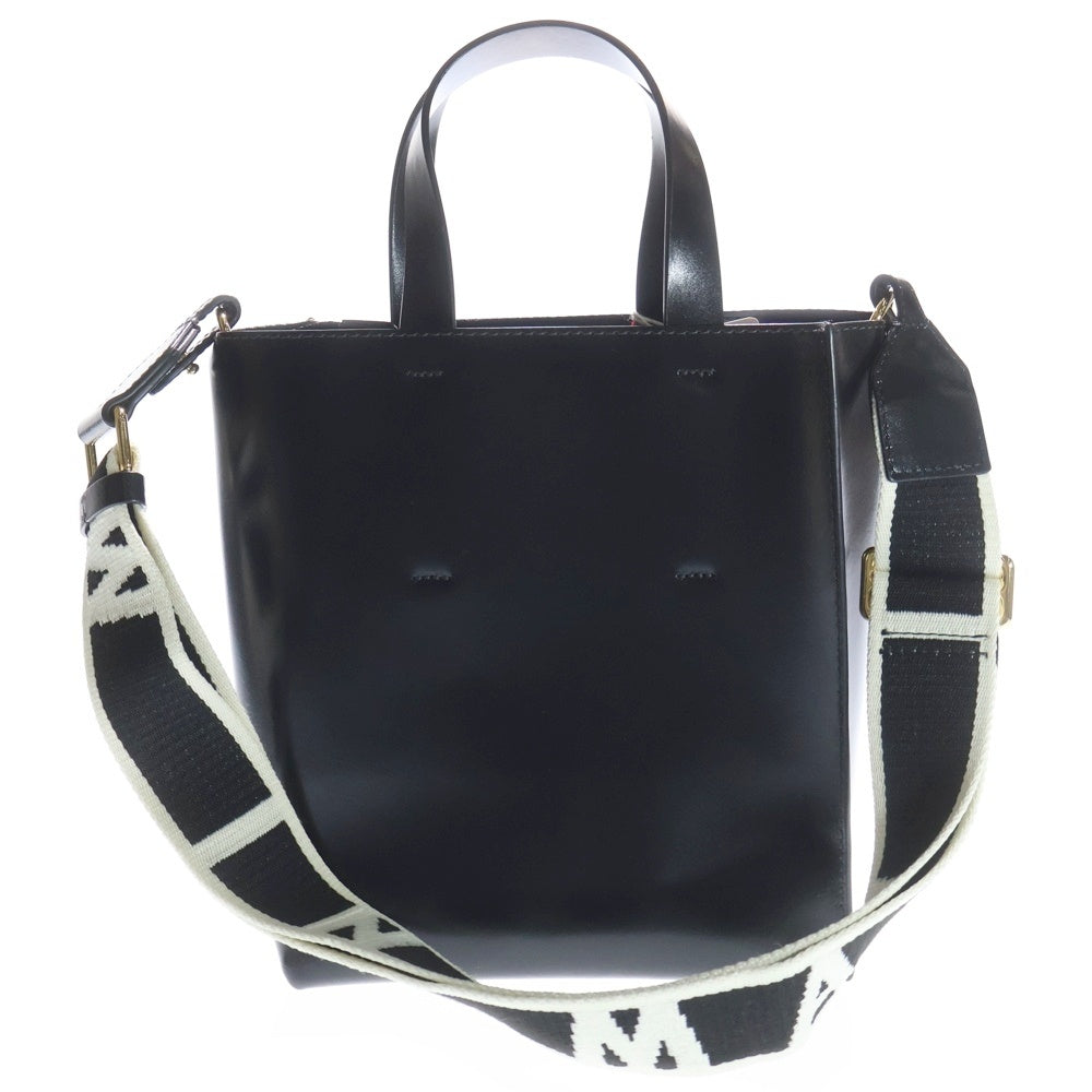 MARNI(マルニ) MUSEO BAG MINI ミュゼオ ミニ ショルダーベルト トートバッグ 3way ブラック SHMP0039U1