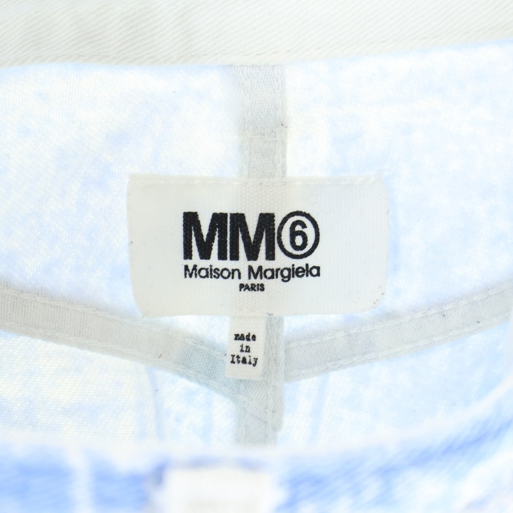 MM6 Maison Margiela(エムエムシックスメゾンマルジェラ) 22AW 5Pocket Pants トロンプイユワイドデニムパンツ レディース ホワイト S52LA0178