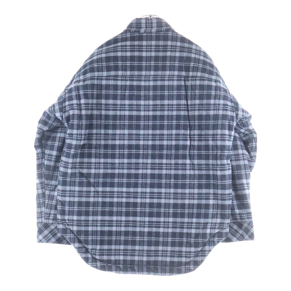 cvtvlist(カタリスト) 23AW Drip Check Shirt ドリップチェックシャツ 中綿 コットン ジャケット ブラック 2201110202