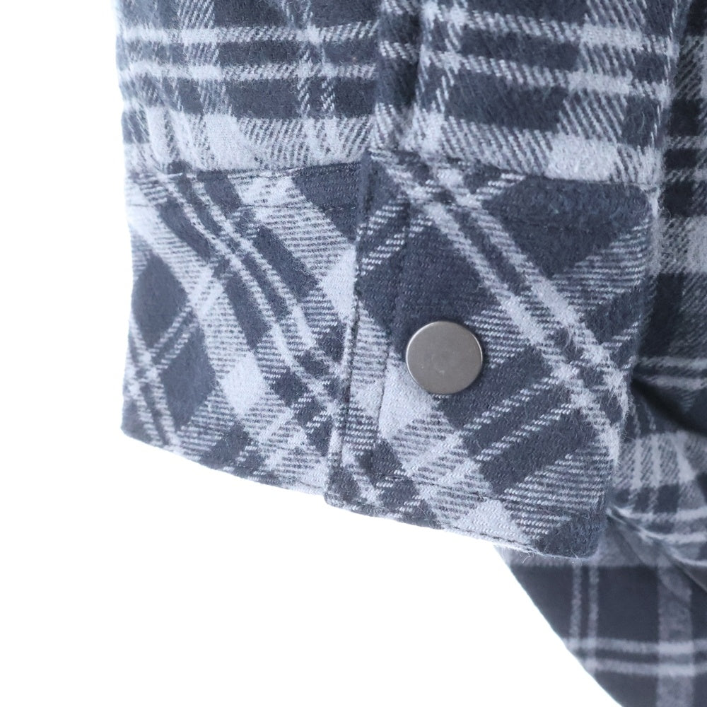 cvtvlist(カタリスト) 23AW Drip Check Shirt ドリップチェックシャツ 中綿 コットン ジャケット ブラック 2201110202