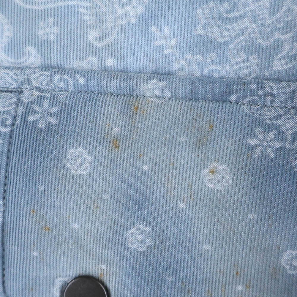 cvtvlist(カタリスト) バック刺繍 ペイズリー 中綿 コットンシャツジャケット ブルー 2301110201