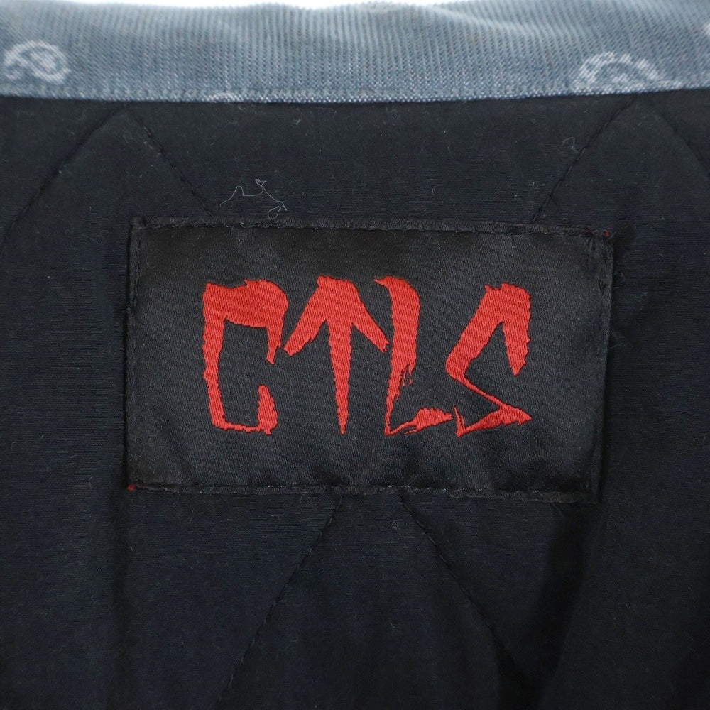 cvtvlist(カタリスト) バック刺繍 ペイズリー 中綿 コットンシャツジャケット ブルー 2301110201