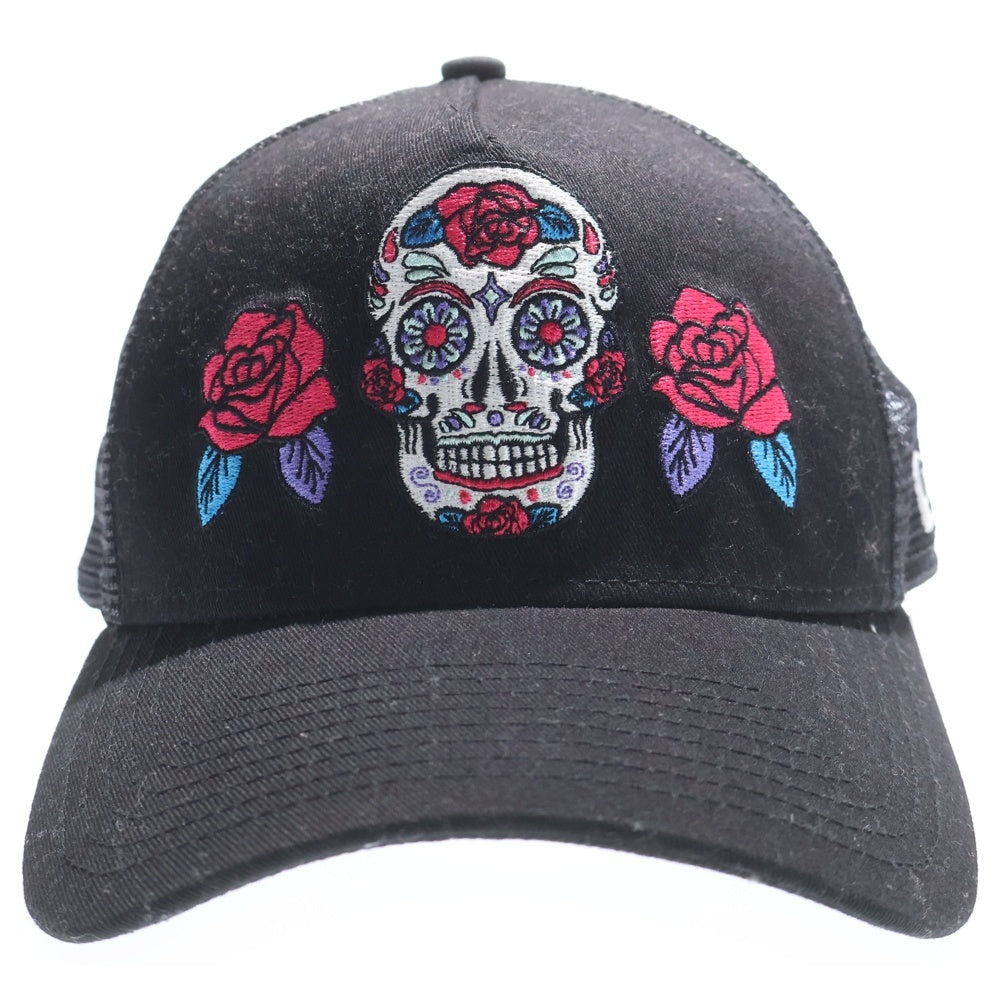 NEW ERA(ニューエラ) スカル刺繍 ベースボールキャップ ブラック