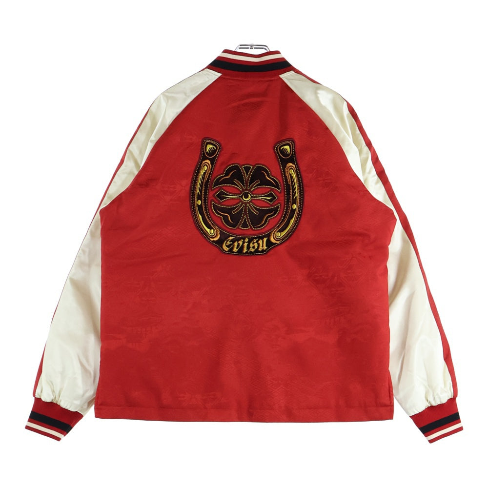 EVISU(エビス) バックホースシュー刺繍 スーベニアジャケット レッド 2ESHTM6JK117RXYQ