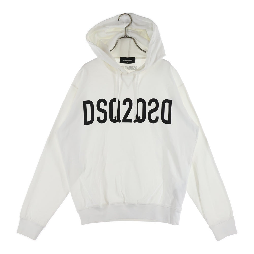 DSQUARED2(ディースクエアード) フロントプリント プルオーバーフーディー パーカー ホワイト S74GU0495 S23851